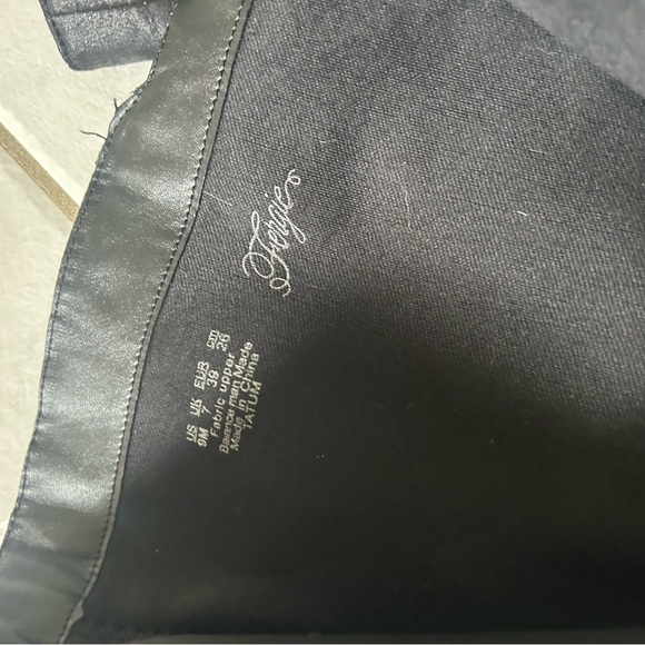 Fergie Black Mid-Calf Heeled Boots with Stacked Heel - Picture 5 of 8